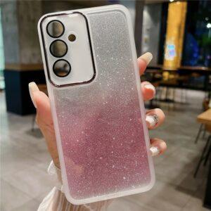 Samsung Galaxy A17 5G/4G TPU Camera Lens Glitter Sticker Cover – Transparent White