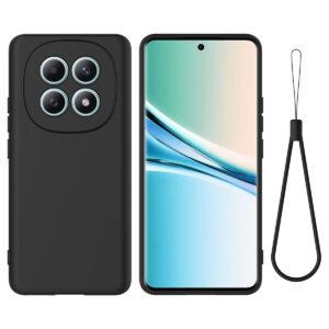 Redmi Note 15 5G / Poco M8 5G Liquid Silicone Cover with Hand Strap – Black