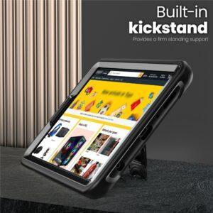 Samsung Galaxy Tab A11 / A9 Tablet Cover with Zinc Alloy Kickstand – Black