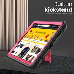 Samsung Galaxy Tab A11 / A9 Tablet Cover with Zinc Alloy Kickstand – Rose