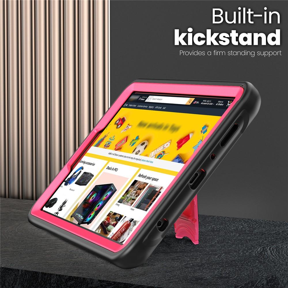 Samsung Galaxy Tab A11 / A9 Tablet Cover with Zinc Alloy Kickstand - Rose - Image 2