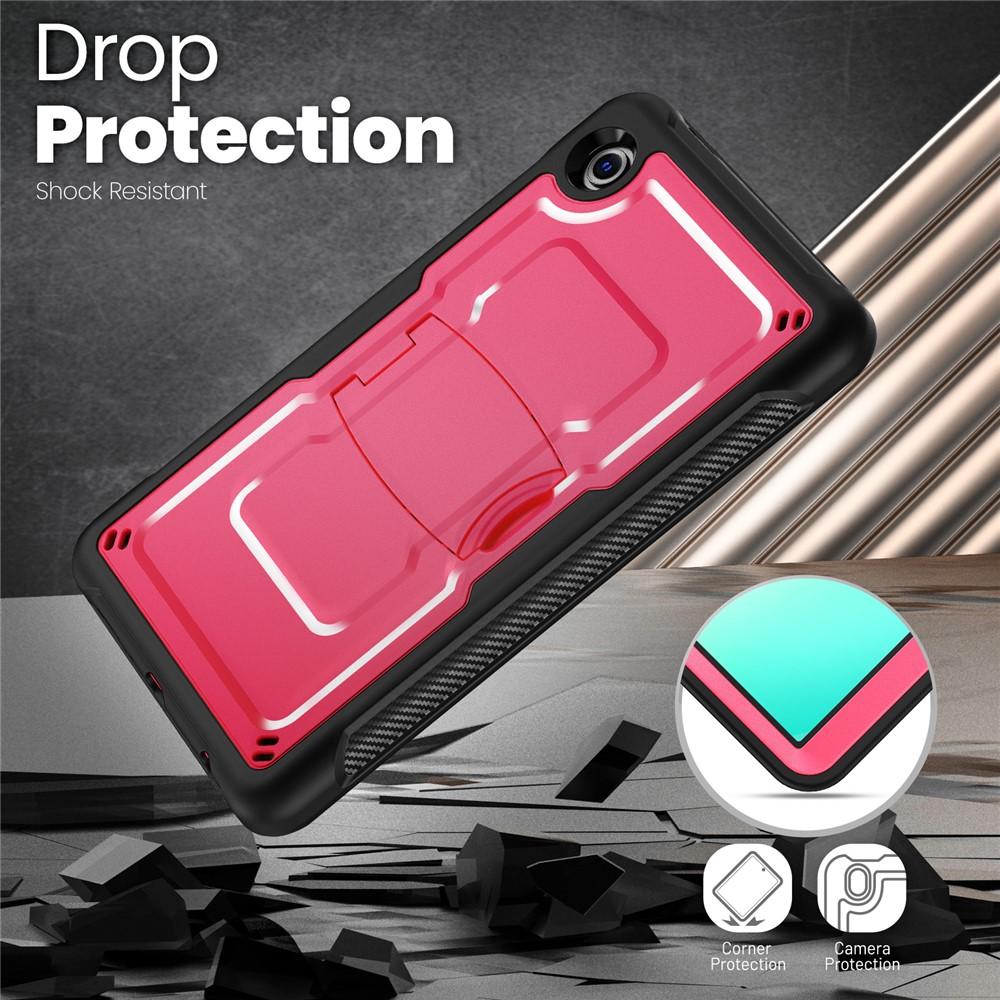 Samsung Galaxy Tab A11 / A9 Tablet Cover with Zinc Alloy Kickstand - Rose - Image 5