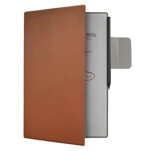 ReMarkable Paper Pro Move PC+PU Leather Flip Cover with Pen Holder – Brown