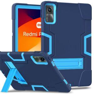 Xiaomi Redmi Pad SE  PC + Silicone Tablet Kickstand Cover – Navy Blue/Blue