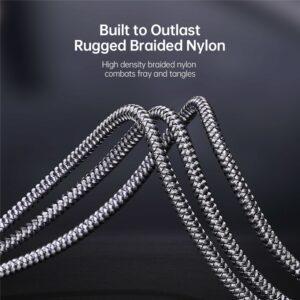 DUZZONA A2 3Meters PD 65W Fast Charging USB-C to USB-C Cable Nylon Braided – Grey