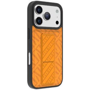 iPhone 17 Pro Levelo Morphix Cuero Gripstand Cover – Sunrise Orange