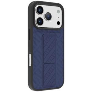 iPhone 17 Pro Levelo Morphix Cuero Gripstand Cover – Midnight Blue