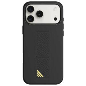 iPhone 17 Pro Levelo Morphix Silicone Leather Grip Cover – Black