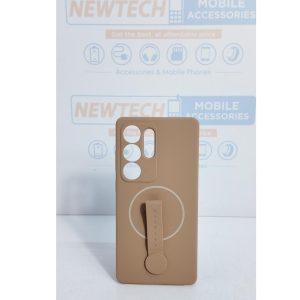 Samsung Galaxy S25 Ultra Silicone Magsafe 360 Holder Rotation – Brown