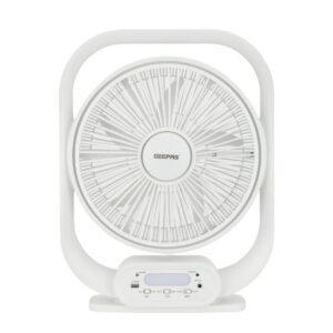 Geepas GF21189 Rechargeable 12-Inch Table Fan Built-in LED Light & USB