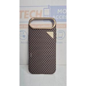 iPhone 17 Air Pradi Woven Aramid Fiber Brown checkered Cover