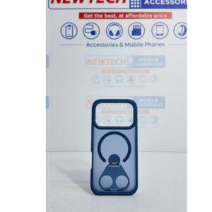 iPhone 12/12 Pro Perfect Magsafe 2 Finger Rotating Kickstand Cover – Blue