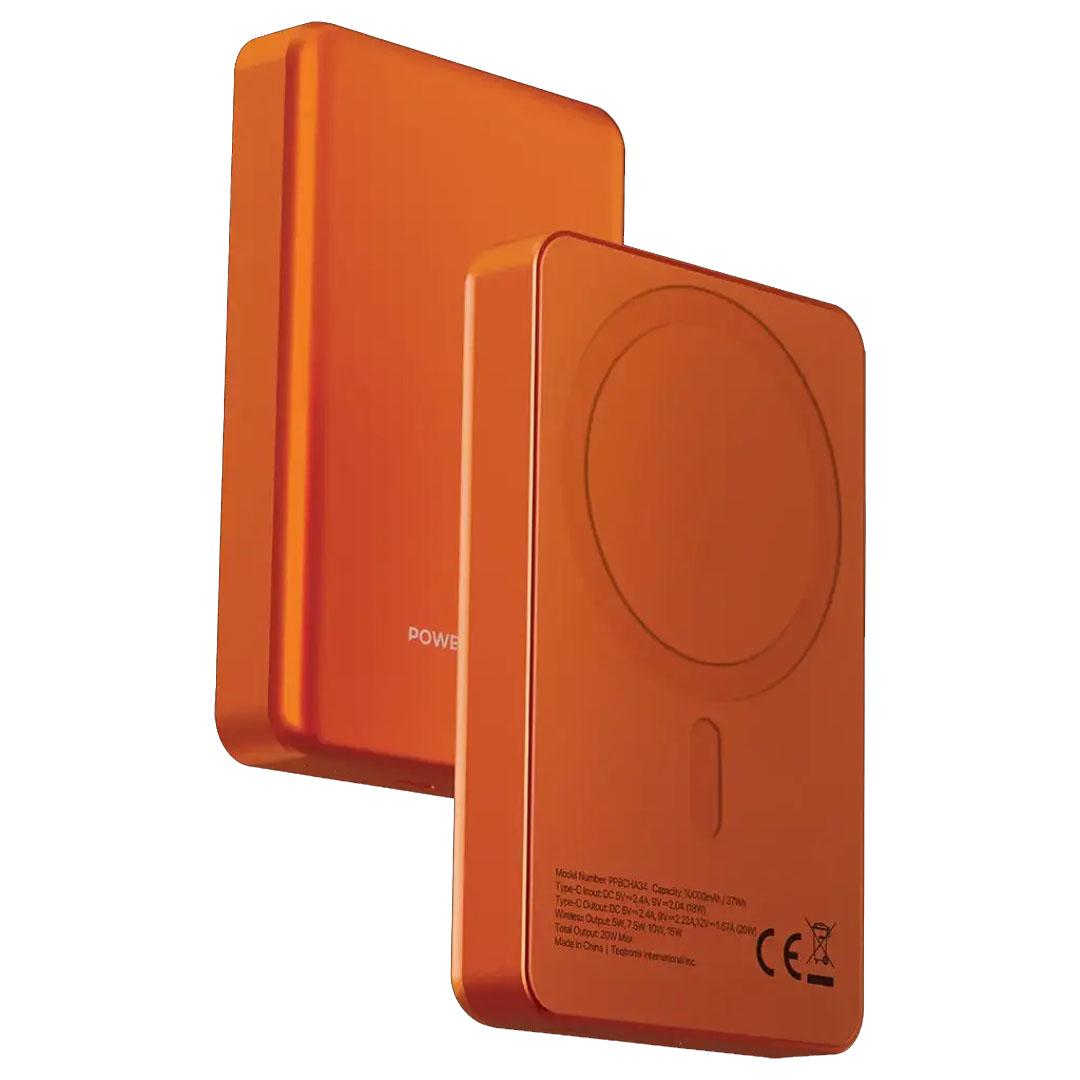 Powerology Spetelli 10000mAh 20W PD & 15W Magsafe Powerbank - Orange