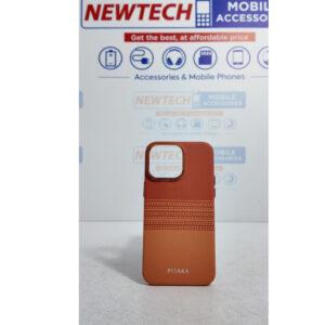 iPhone 12 Pro Max Damas Pitaka Magsafe Aramid Fiber Pattern Cover – Sunset Orange