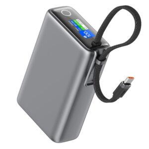 Green Lion 20000mAh PD 65W Tron X Power Bank – Gray GNTRX20P65GY