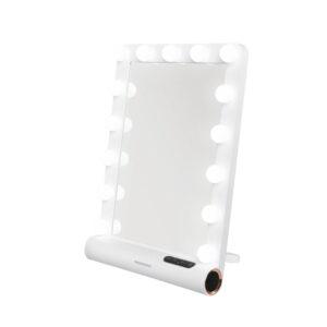 Porodo Lifestyle Hollywood Vanity Lighted Mirror With Speaker – White/Rose Gold PDLFST162WHRG
