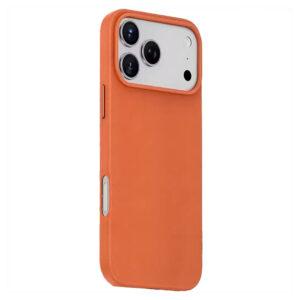 iPhone 17 Pro Green Lion Leather Magsafe Cover – Orange