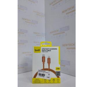 Budi 27W Fast Charging Data Cable Type-C To Lightning 1.5M – Orange DC271TL15C