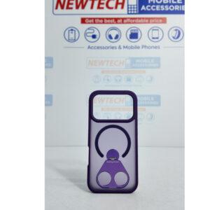 iPhone 11 Perfect Magsafe 2 Finger Rotating Kickstand Cover – Purple
