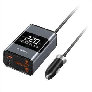 Porodo DriveStation 200W Car Power Inverter Universal Plug – Grey PDFWCH067GY