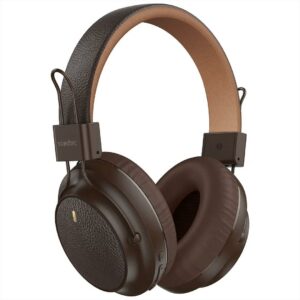 Porodo Soundtec Leather-Finish Bluetooth Headphone – Brown PDSTCYZ18BR