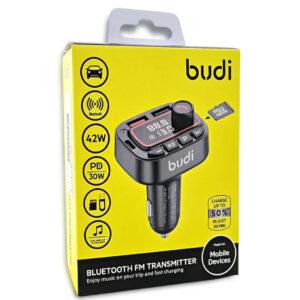 Budi Bluetooth FM Transmitter 42W/PD30W Car Charger – Black CCT19B