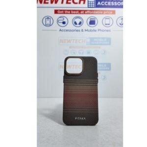 iPhone 12 Pro Max Damas Pitaka Magsafe Aramid Fiber Pattern Cover – Sunset