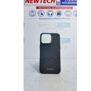iPhone 15 Pro Max Damas Pitaka Magsafe Aramid Fiber M Pattern Cover – Black/Grey