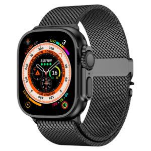 Apple Watch Size 49/46/45/44mm Stainless Steel Milanese Strap – Black