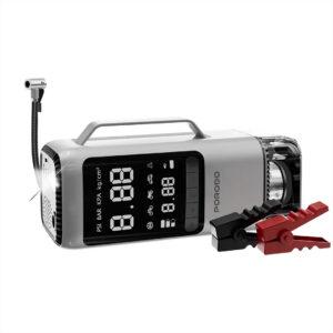 Porodo 6-In-1 Power Tool Jump Starter with Air Compressor + Vacuum & Power Bank – Black/Gray