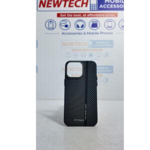 iPhone 12 Pro Max Damas Pitaka Magsafe MagEZ Pattern Cover – Black/Grey