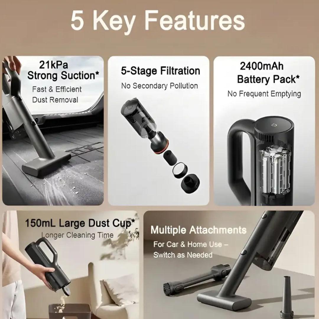 Xiaomi MIJIA Car Vacuum Cleaner - Black - Image 3