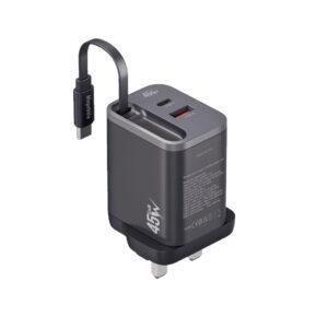 Blupebble PowerCore 45 2 Ports PD GaN Fast Charger PD45W Black BP-PD45GANRC-BK