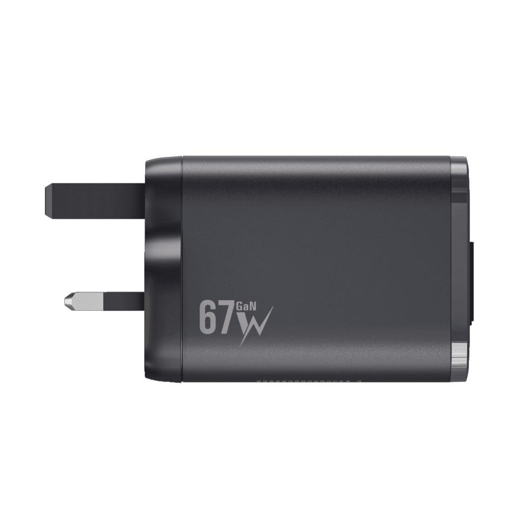 Blupebble PowerCore 67W 2 Ports PD GaN Fast Charger PD67W With LED Indicator Black BP-PD67GANRC-BK - Image 2