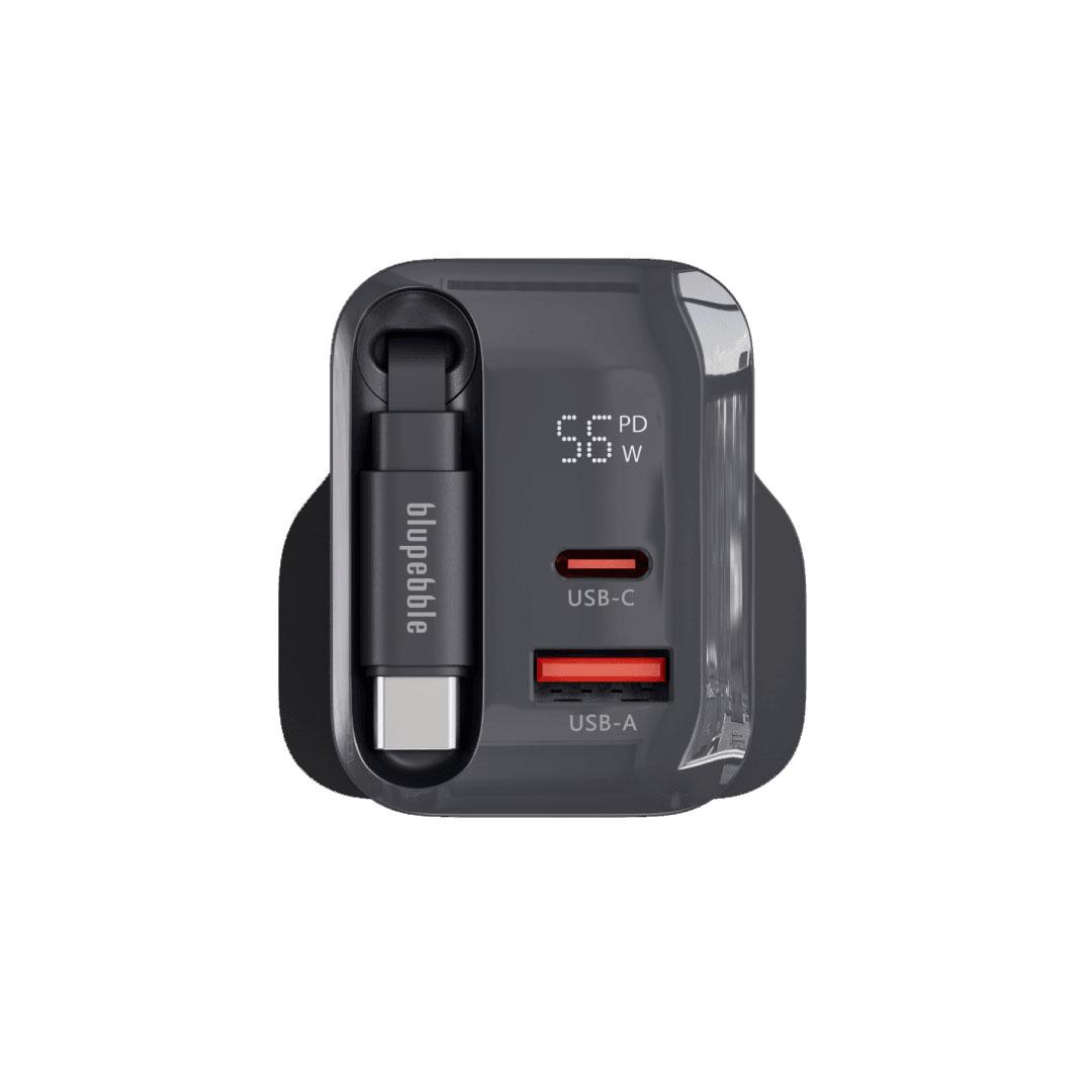 Blupebble PowerCore 67W 2 Ports PD GaN Fast Charger PD67W With LED Indicator Black BP-PD67GANRC-BK - Image 3