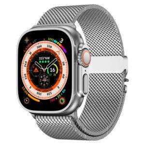 Apple Watch Size 49/46/45/44mm Stainless Steel Milanese Strap – Silver