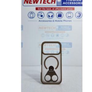 iPhone 17 Pro Max Perfect Magsafe 2 Finger Rotating Kickstand Cover – Gold