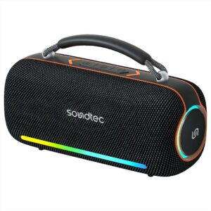 Porodo Soundtec Sonify 60W Bluetooth Speaker with 4000mAh Battery – Black PDSTBTSH9BK
