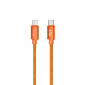 Budi 65W Fast Charging Data Cable Type-C to C 1.5M – Orange DC271TT15C