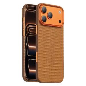 iPhone 17 Pro Max Green Lion Magsafe Kevlar Cover – Orange