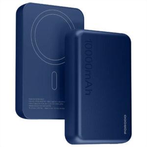 Porodo BLUVORA 10000mAh 15W Wireless + PD 20W MagSafe Power Bank – Blue PDPBFCH067BU