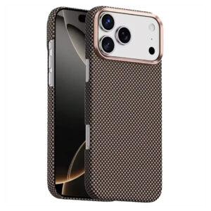 iPhone 17 Pro Green Lion Magsafe Kevlar Cover – Black Gold