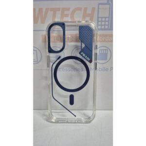 iPhone 15 Pro Max Pradi Magsafe Shockproof Transparent Cover – Blue