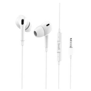 Budi Earphone with Remote & MIC 1.2M – White EP28DW
