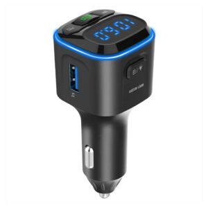 Green Lion FM Transmitter Dual-Port Car Charger – Black GNBFMWTCCBK