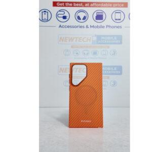 Samsung S25 Ultra Damas Pitaka Magsafe Carbon Fiber Pattern Cover – Orange