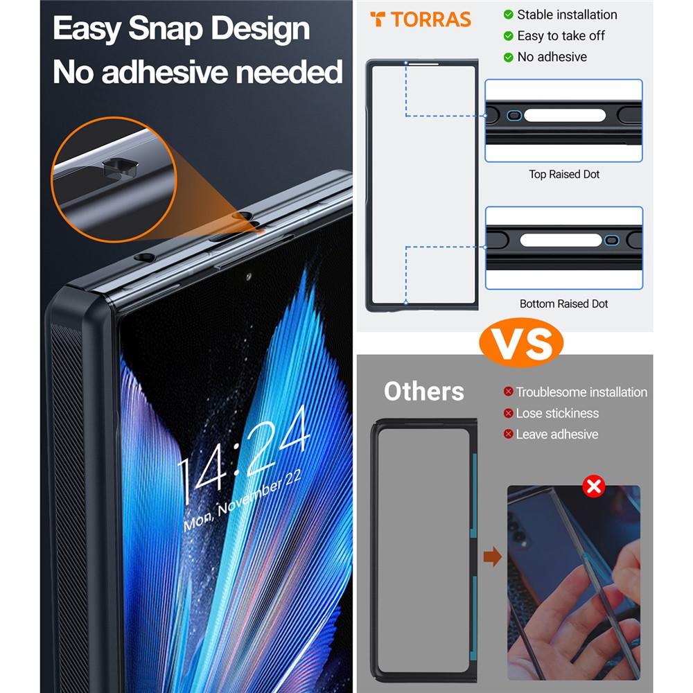 Samsung Galaxy Z Fold7 TORRAS Ostand Q3 Spin Series Magnetic Kickstand Cover - Black - Image 5