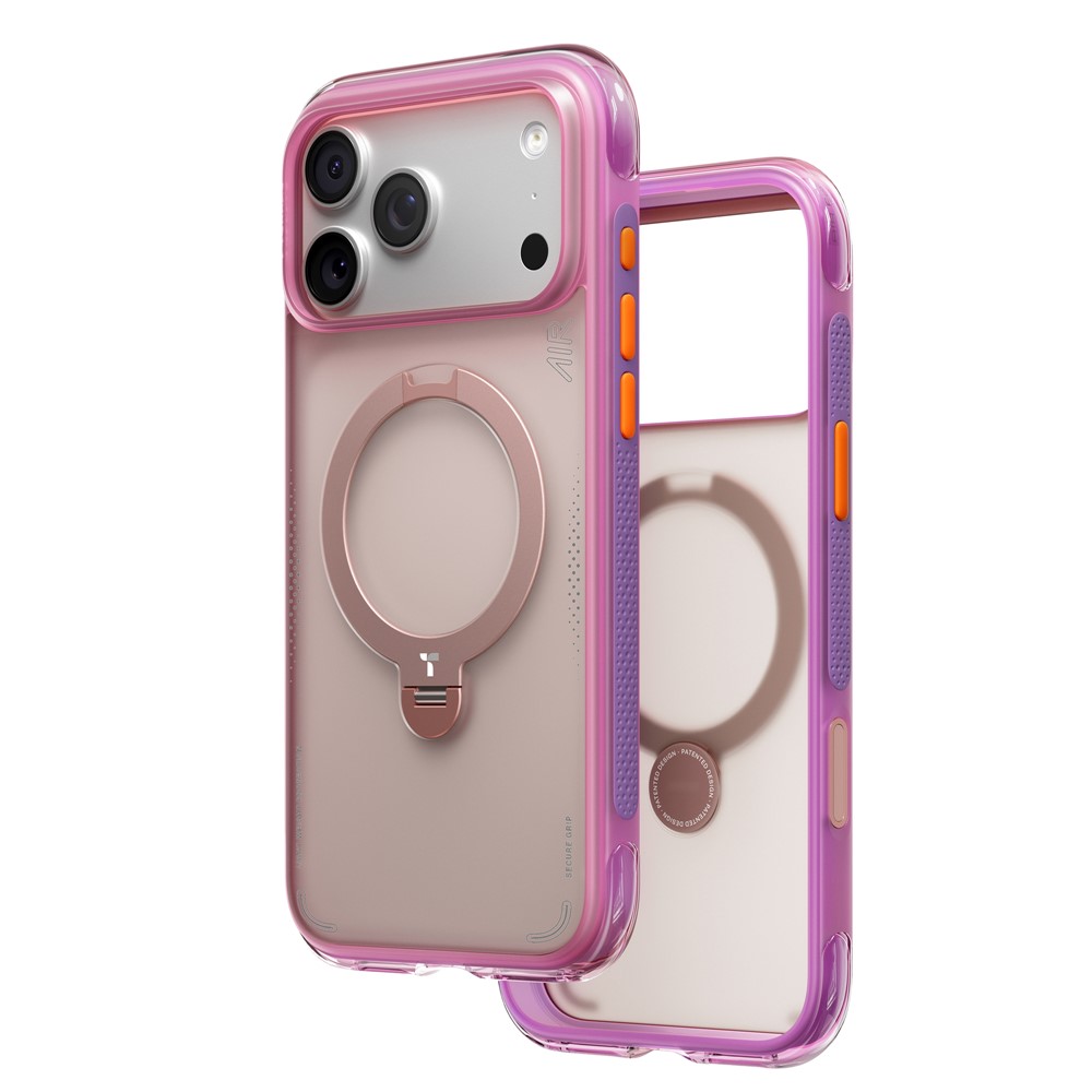 iPhone 17 Pro Max TORRAS Ostand Spin Air Kickstand MagSafe Shockproof Cover - Pink - Image 2