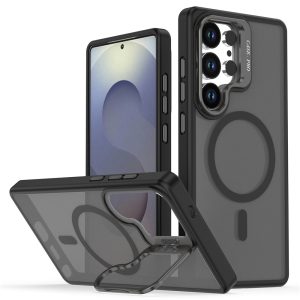 Samsung Galaxy S26 Ultra Foldable Kickstand Matte PC+TPU Magsafe Cover – Black