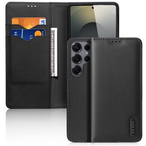 Samsung Galaxy S26 Ultra DUX DUCIS Hivo Series Leather RFID Blocking Flip Cover – Black
